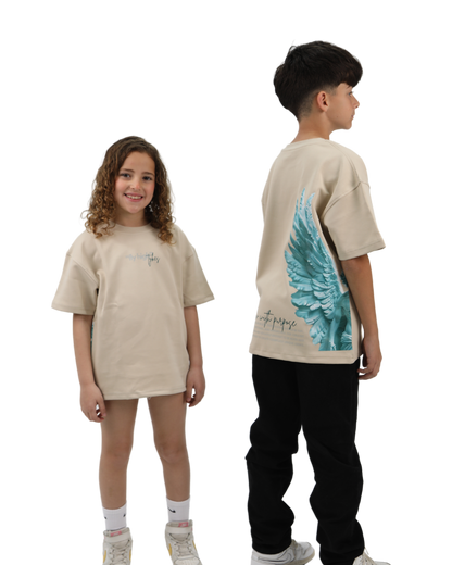 Angel Beige Oversized T-Shirt