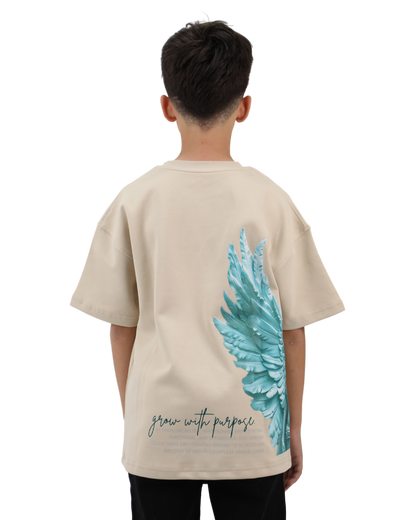Angel Beige Oversized T-Shirt