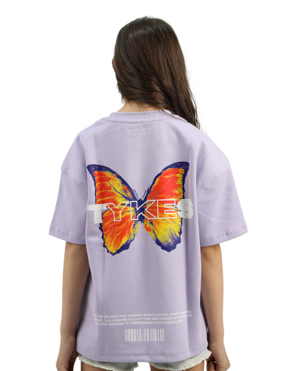 Butterfly Purple Oversized T-Shirt
