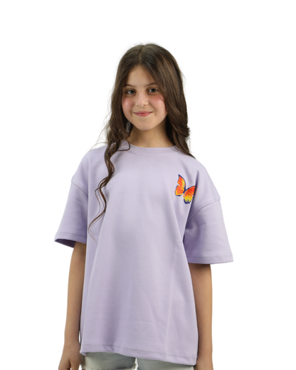 Butterfly Purple Oversized T-Shirt