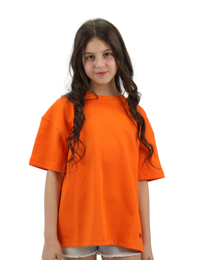 Mask Orange Oversized T-Shirt