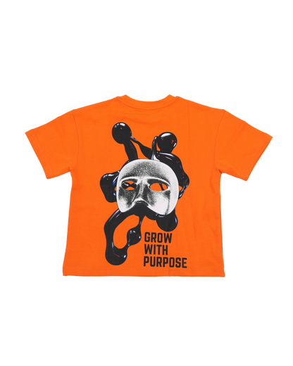Mask Orange Oversized T-Shirt