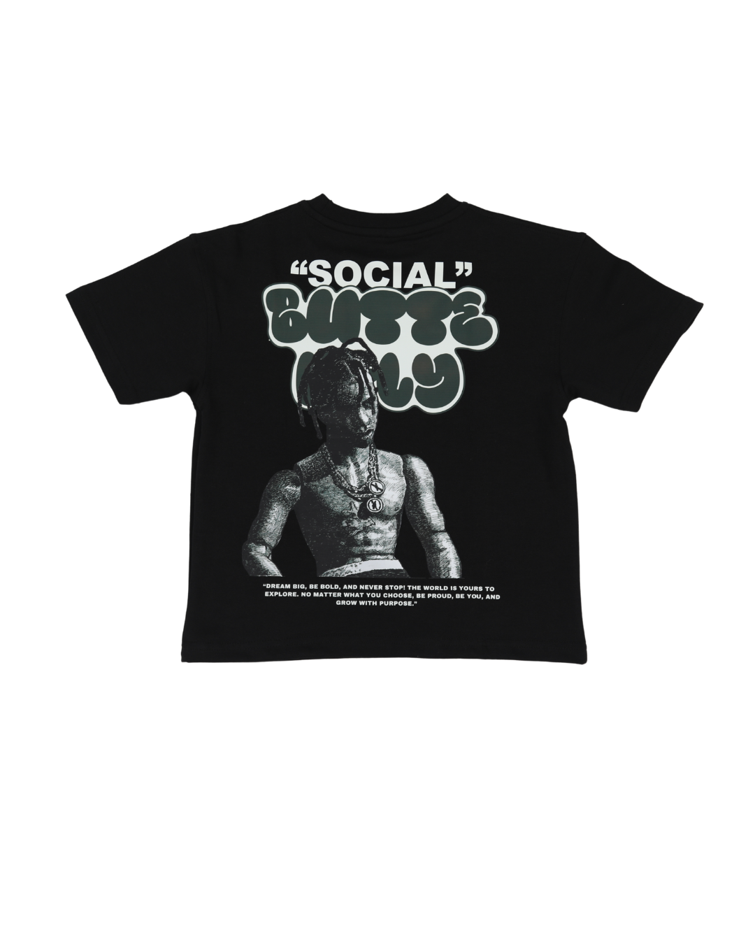 Social Black Oversized T-Shirt
