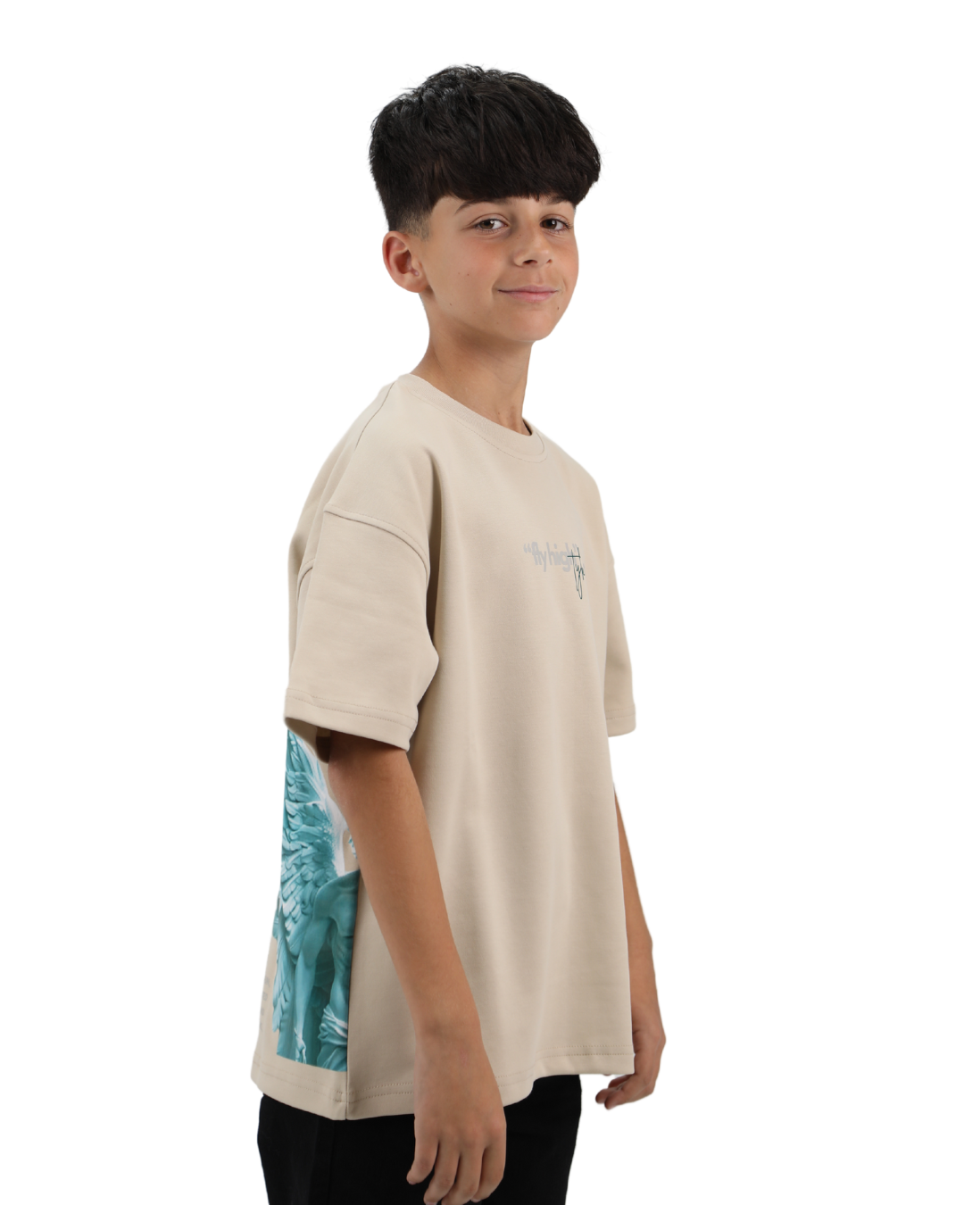 Angel Beige Oversized T-Shirt