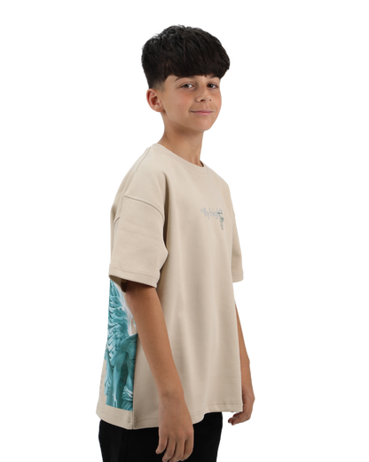 Angel Beige Oversized T-Shirt