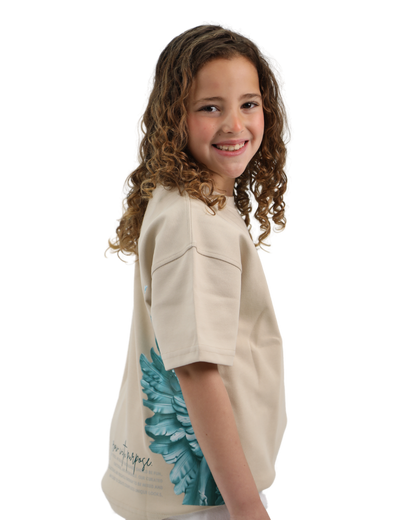 Angel Beige Oversized T-Shirt