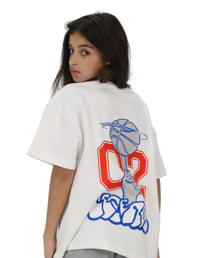 Game White Oversized T-Shirt