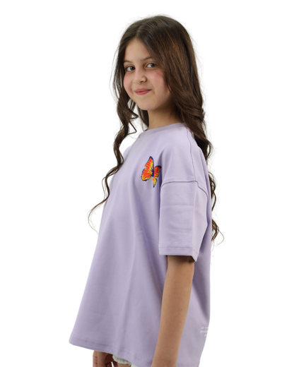 Butterfly Purple Oversized T-Shirt